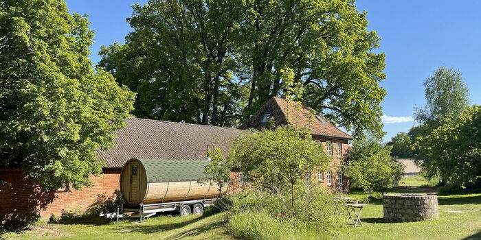 Sauna im Freien auf dem Anhänger