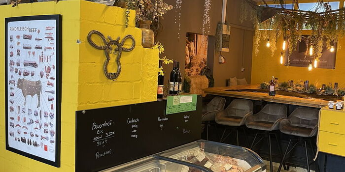 Gastlichkeit im Verkaufladen beim Meyershof in Horburg