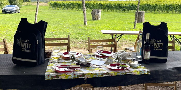 Pause am Weinfeld von Witt-Wein in Groß Thondorf bei Dahlenburg